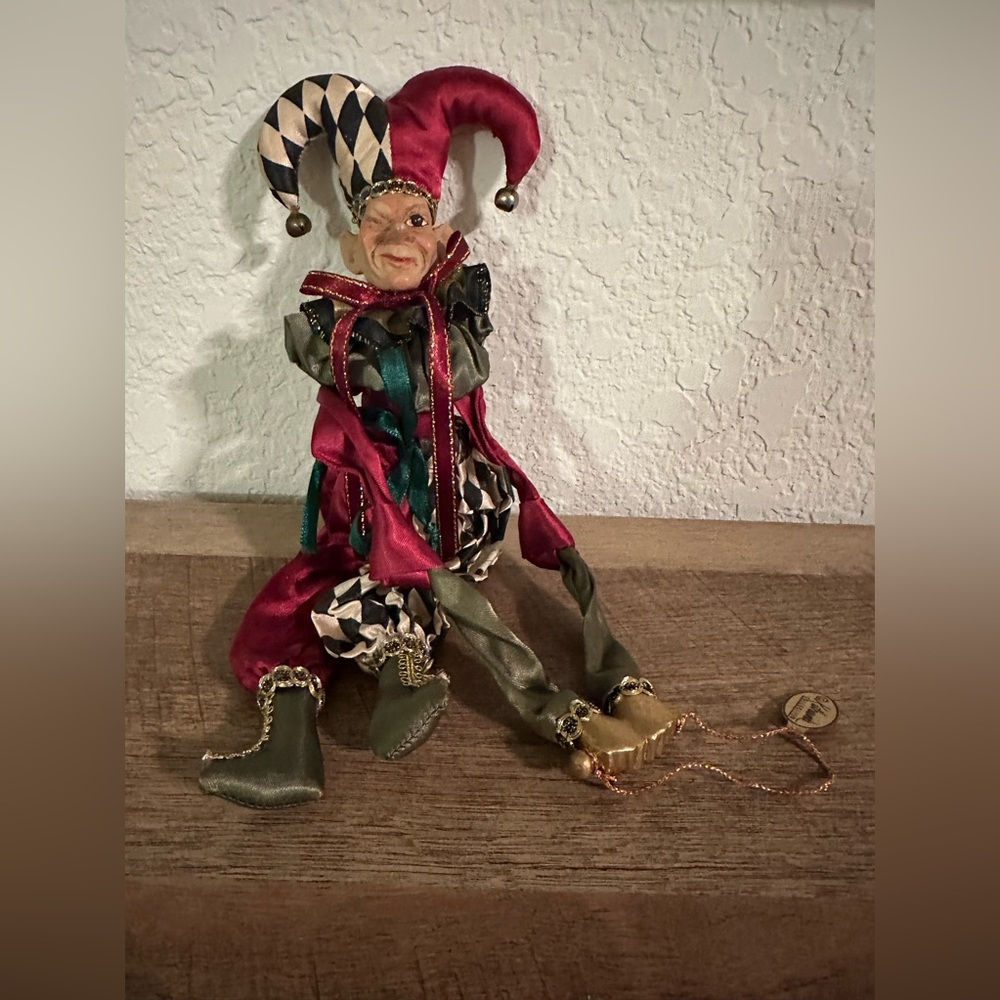 Vintage Collector Wayne Kleski Katherine’s Collection Winking Jester on Trapeze
